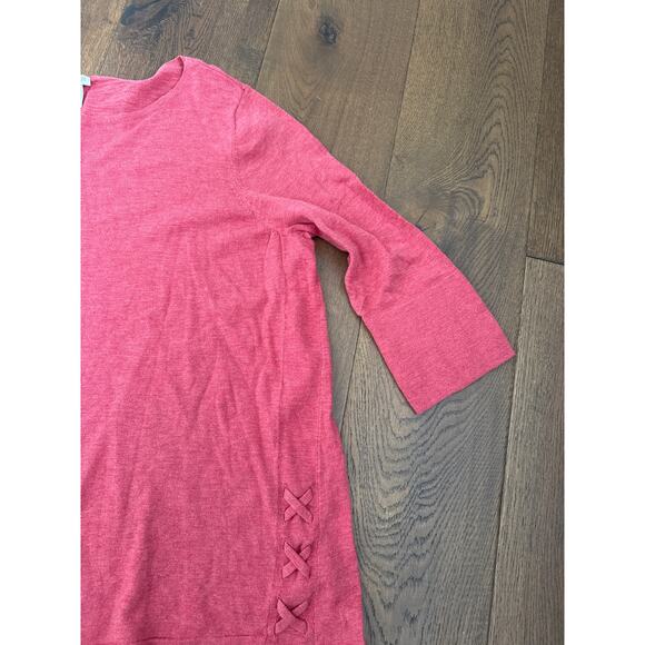 J. Jill Pink 3/4 Sleeve Plus Size 100% Cotton Pullover top 2XL Braided - Picture 5 of 8